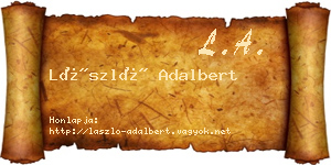 László Adalbert névjegykártya