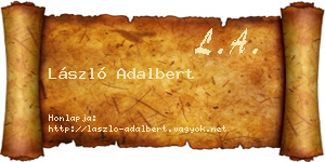 László Adalbert névjegykártya
